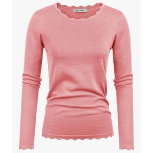 Grace Karin | Soft Long Sleeve Crew Neck Pullover Sweater Pink Size Small